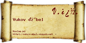 Vukov Ábel névjegykártya